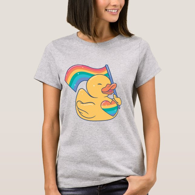 T-shirt Canard en caoutchouc Rainbow (Devant)