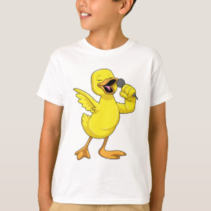 T-shirt Canard en chanteur avec microphone