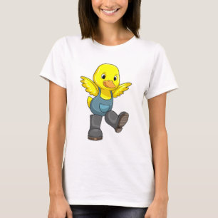 T-shirt Canard en fermier avec des bottes