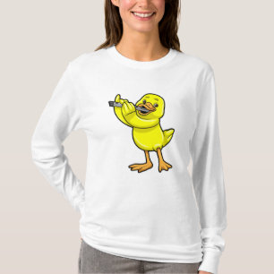 T-shirt Canard en musique avec Flûte