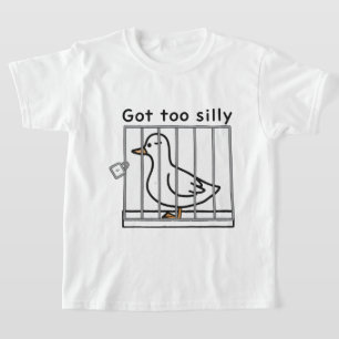 T-shirt Canard énervé Got Too Silly Humour en Cage