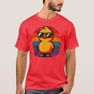T-shirt Canard jaune cool en lunettes de soleil garçon des