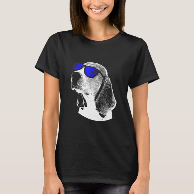 T-shirt Canard lunettes de soleil fête chien chien chien a (Devant)