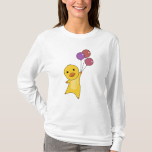 T-shirt Canard Mouches Avec Ballons Animaux Sucrés Pour