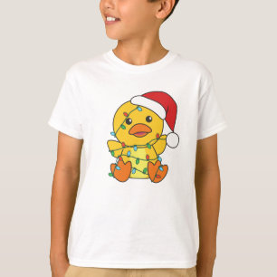 T-shirt Canard Noël Animaux d'hiver Canard de vacances