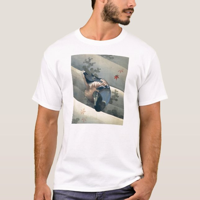 T-shirt Canard par Katsushika Hokusai (Devant)