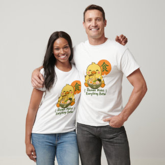 T-shirt Canard Ramen Mignon – Canard Kawaii Mangeant Ramen