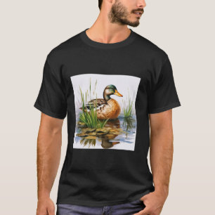 T-shirt canard rétro Pintail Canard Cute Canard Canard Aqu