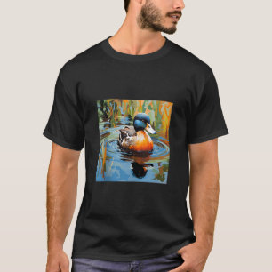 T-shirt canard rétro Pintail Canard Cute Canard Canard Aqu