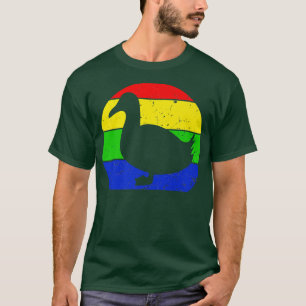 T-shirt Canard rétro Vintage Canard Silhouette Farmer Anim