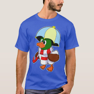 T-shirt Canard sous la pluie avec parapluie 2