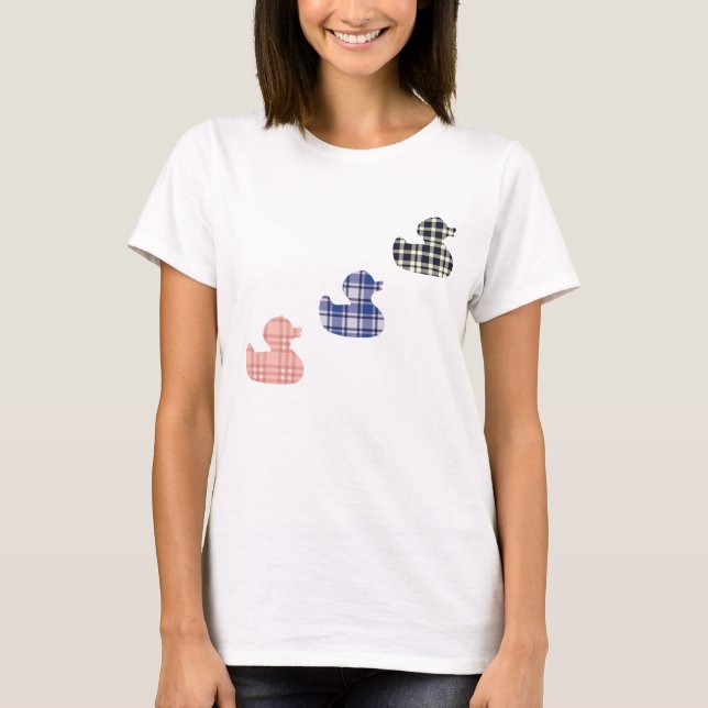 T-shirt Canards de plaid (Devant)