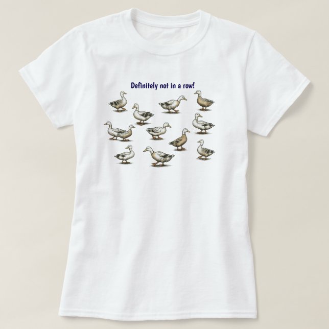 T-shirt Canards en rangée (Design devant)