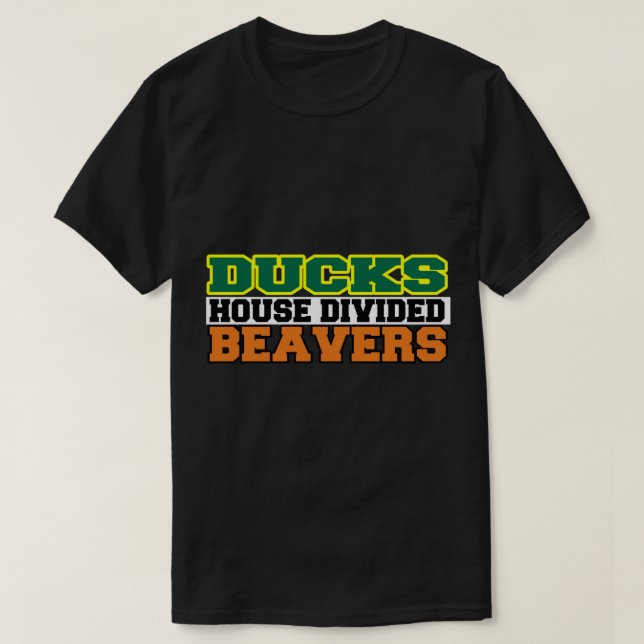 T-shirt Canards Maison des castors divisés (Design devant)