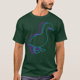 T-shirt Canards Rétro Animal Vaporwave ami