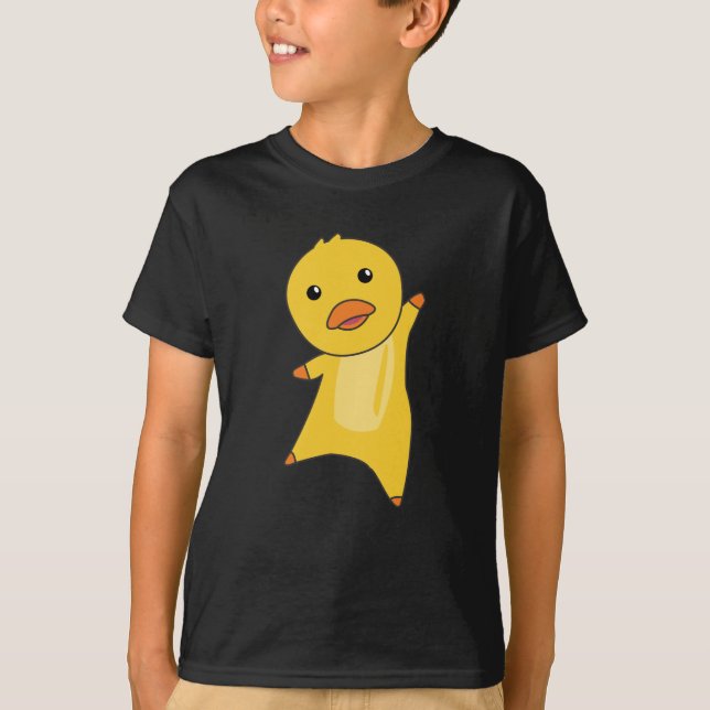 T-shirt Canards Sucrés Canards Jaunes Oiseaux Pour Enfants (Devant)