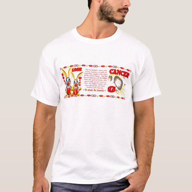 T-shirt Cancer 1987 né par lapin du feu de zodiaque de (Devant)