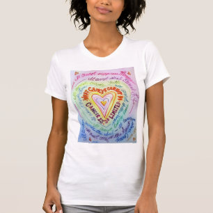 T-shirt Cancer arc-en-ciel Le coeur et le cancer ne peuven