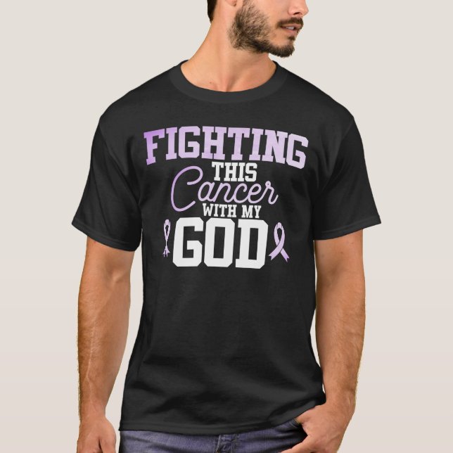 T-shirt Cancer - Combattre ce cancer avec mon Dieu (Devant)