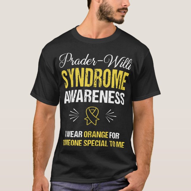 T-shirt cancer de conscience de syndrome de Willi de (Devant)