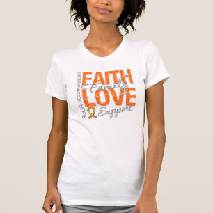 T-shirt Cancer de inspiration de rein du collage v2 de