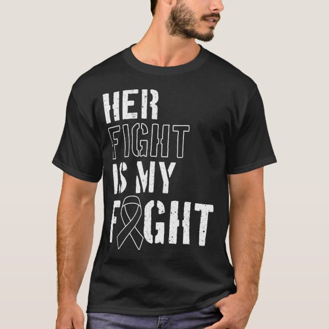 T-shirt Cancer de la peau Son combat est mon combat Melano (Devant)