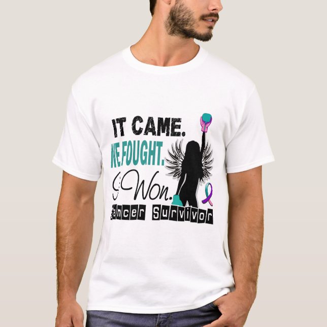 T-shirt Cancer de la thyroïde du survivant 22 (Devant)