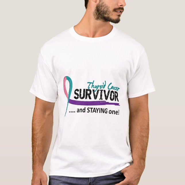 T-shirt Cancer de la thyroïde du survivant 8 (Devant)