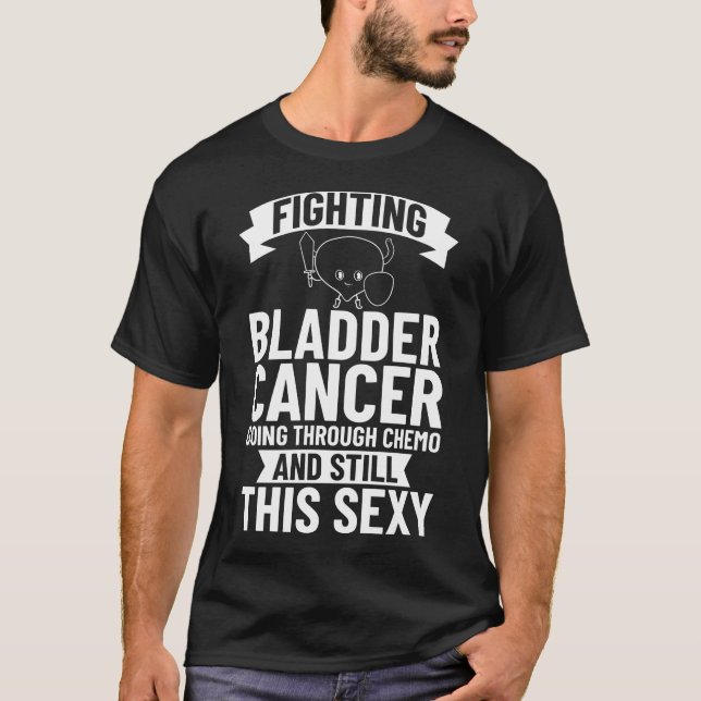 T-shirt Cancer de la vessie Sensibilisation au ruban Chimo (Devant)