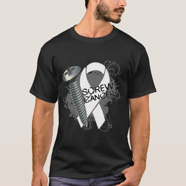 T-shirt Cancer de la vis - Cancer du poumon de la grunge (Devant)