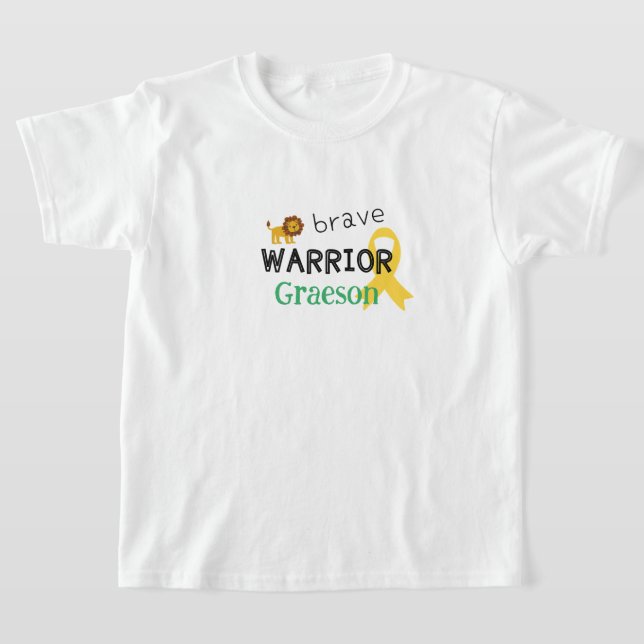 T-shirt cancer de l'enfance.brave guerrier.Custom Kids T-s (Poser)