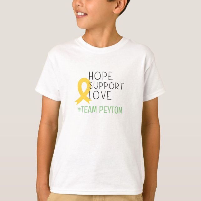 T-shirt cancer de l'enfance.hope#teamName Custom Kids T-sh (Devant)