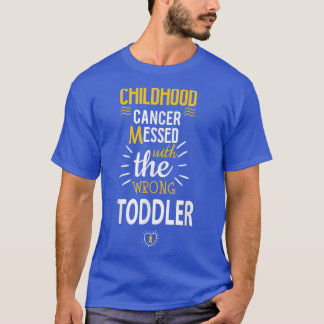 T-shirt Cancer de l'enfance malmené par le mauvais Toddler