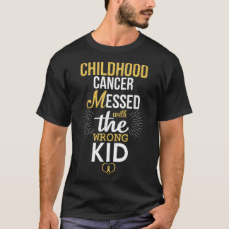 T-shirt Cancer De L'Enfance Mis Au Courant Avec Le Mauvais
