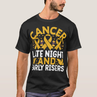T-shirt Cancer de l'enfance Nuit tardive et lève tôt Yello