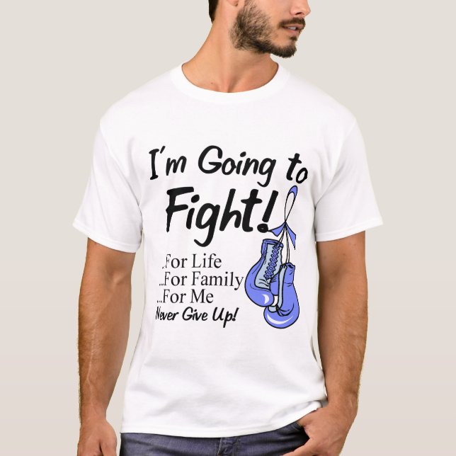 T-shirt Cancer de l'estomac je vais combattre (Devant)