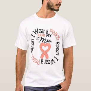T-shirt Cancer De L'utérus Je Porte Du Ruban De Pêche À