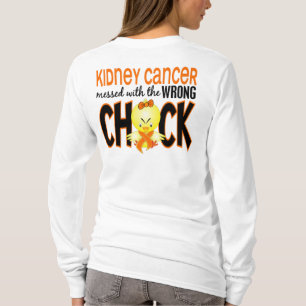 T-shirt Cancer de rein sali avec le poussin faux