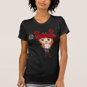 T-shirt cancer de zodiaque de chibi