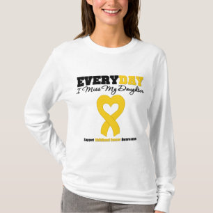 T-shirt Cancer d'enfance chaque Mlle My Daughter du jour I