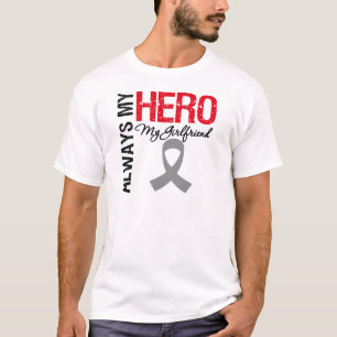 T-shirt Cancer du cerveau toujours mon héros mon amie