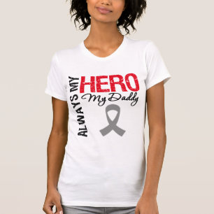 T-shirt Cancer du cerveau toujours mon héros mon papa