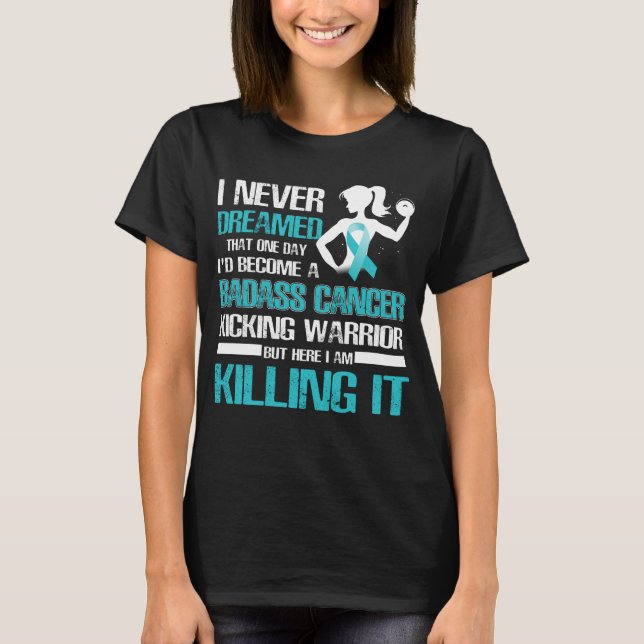 T-shirt cancer du col de l'utérus femmes guerrières (Devant)
