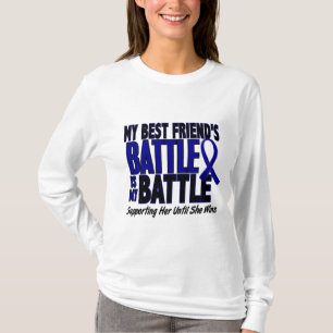 T-shirt Cancer du colon MA BATAILLE TROP 1 meilleur ami
