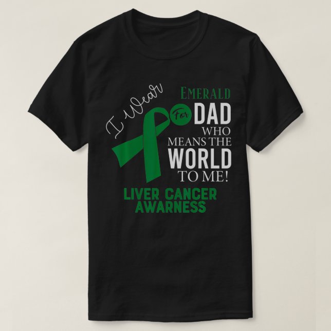 T-shirt Cancer du foie Lutte contre le cancer Ruban (Design devant)