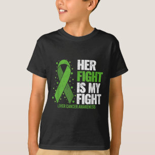 T-shirt Cancer du foie Sa lutte est mon combat Cancer du f