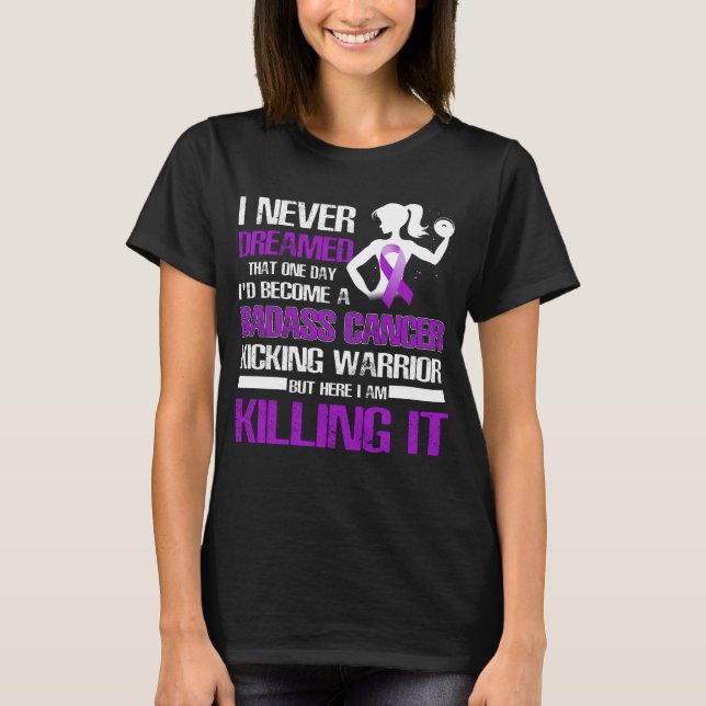 T-shirt cancer du pancréas femmes guerrières (Devant)