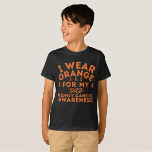 T-shirt Cancer Du Rein Personnalisé Je Porte Orange Pour M