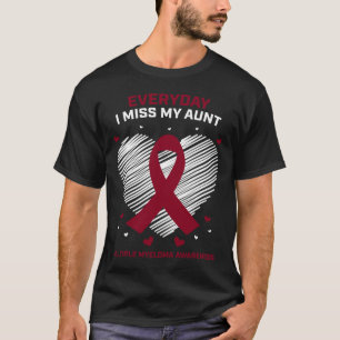 T-shirt Cancer du sang en mémoire de ma tante Myélome mult