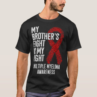 T-shirt Cancer Du Sang Mes Frères Lutter Est Mon Combat Mu